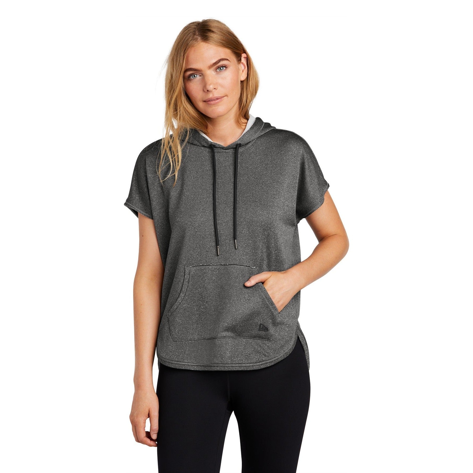 New Era-New Era ® Women's Performance Terry Short Sleeve Hoodie LNEA533-MedTech-3